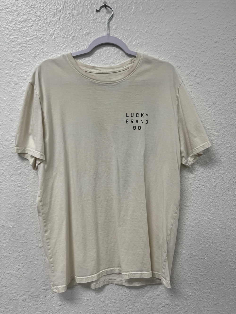 Lucky Brand Cream Short-Sleeve Graphic Tee #1013